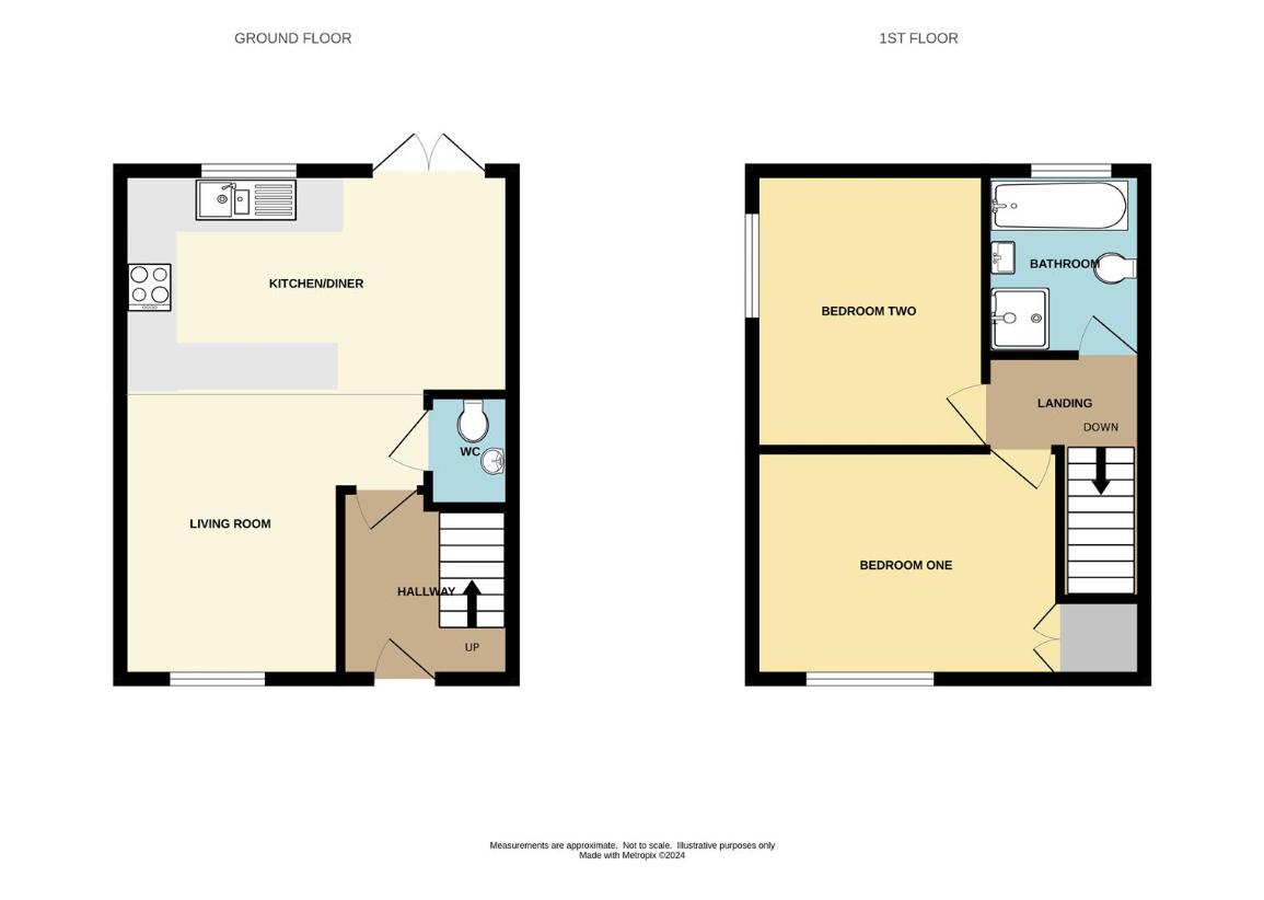 2 bedroom mews house for sale - floorplan