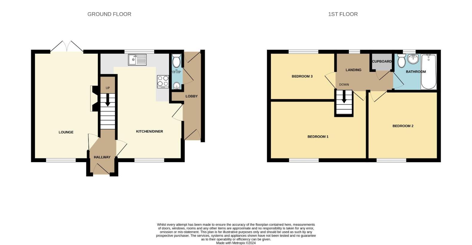 3 bedroom terraced house for sale - floorplan