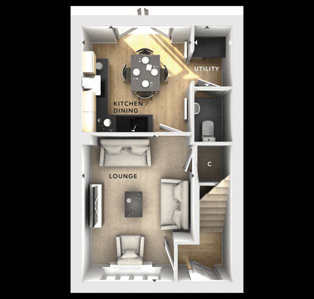 2 bedroom terraced house for sale - floorplan