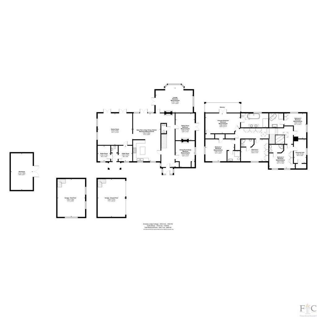 5 bedroom detached house for sale - floorplan