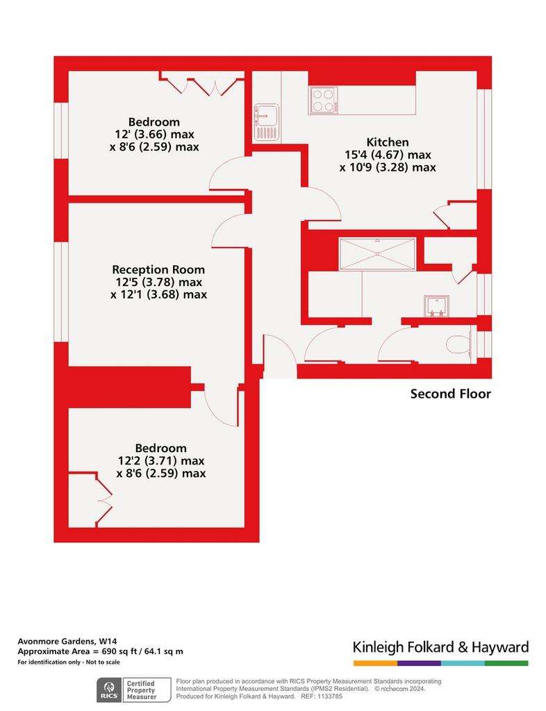 2 bedroom flat for sale - floorplan