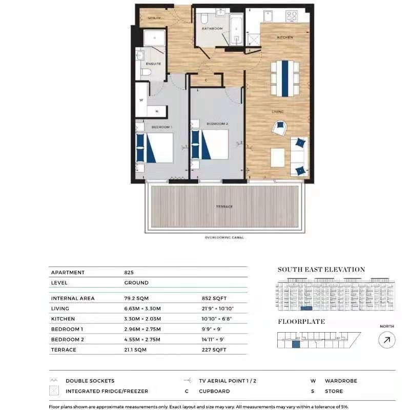 2 bedroom flat to rent - floorplan