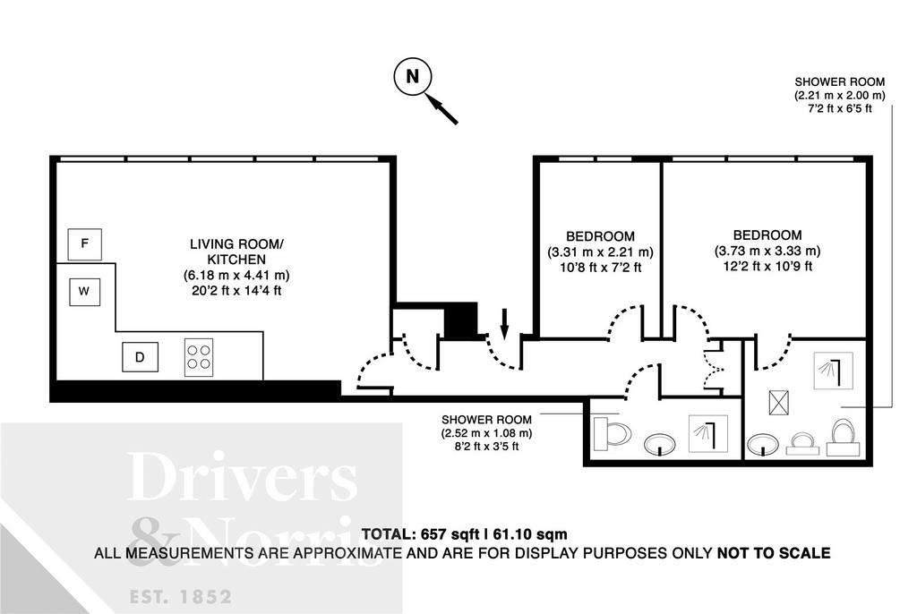 2 bedroom penthouse apartment to rent - floorplan