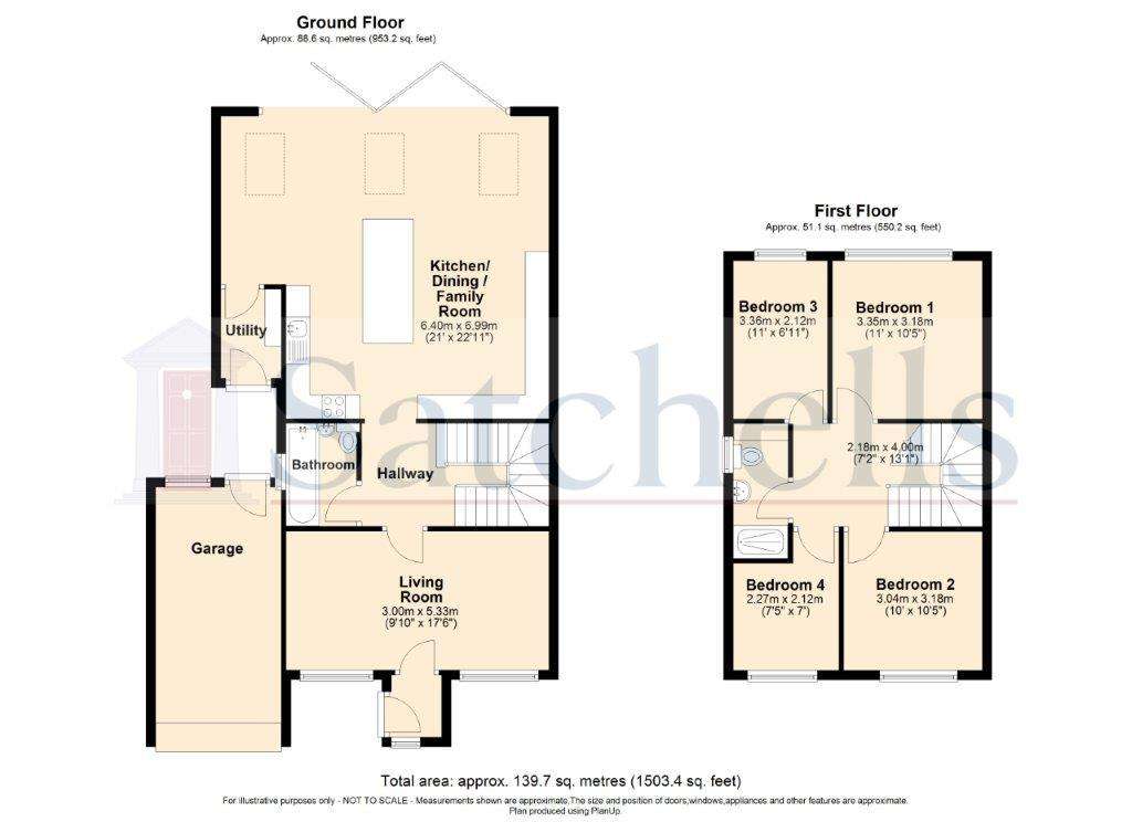 4 bedroom semi-detached house for sale - floorplan