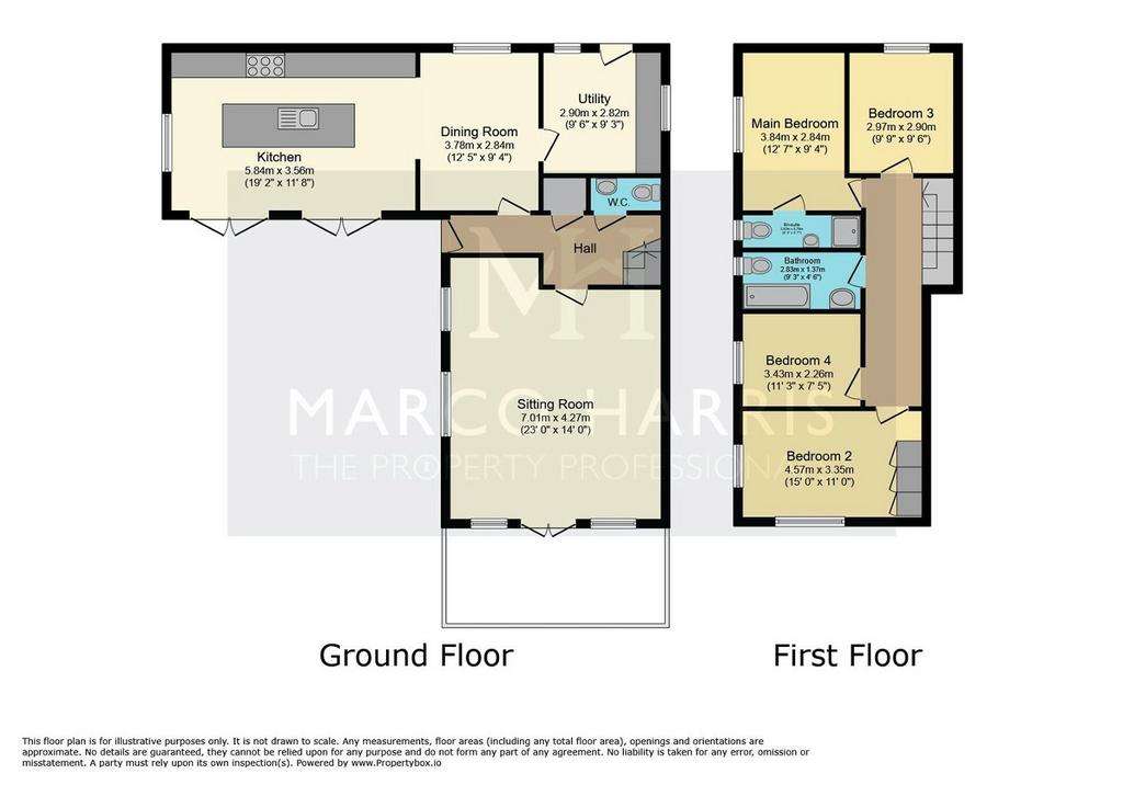 4 bedroom semi-detached house for sale - floorplan