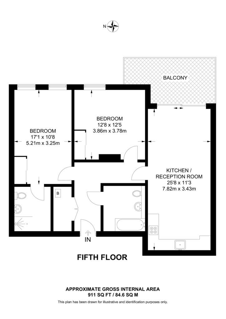 2 bedroom flat to rent - floorplan