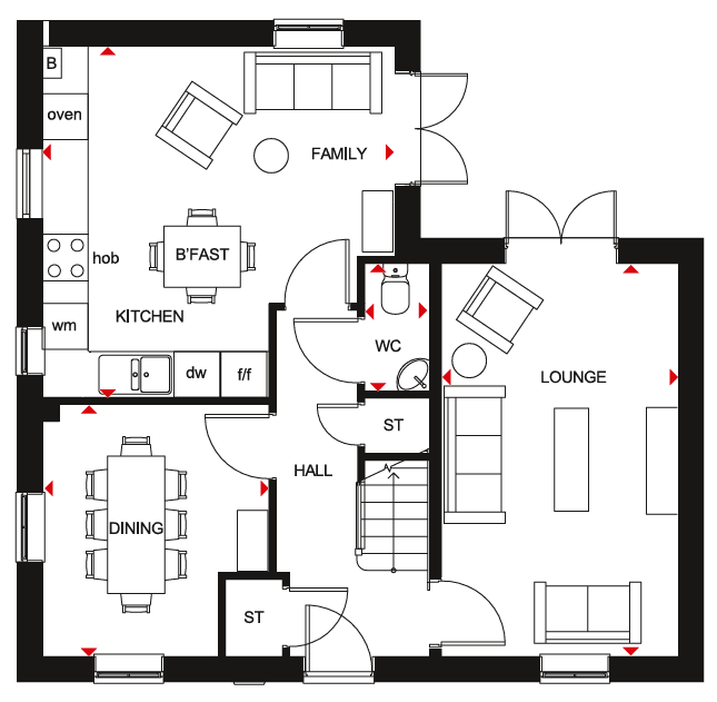 4 bedroom detached house for sale - floorplan