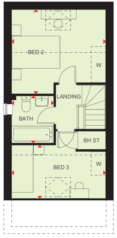 3 bedroom terraced house for sale - floorplan