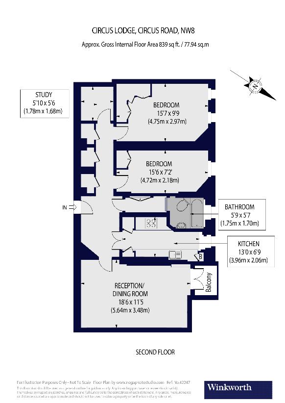 2 bedroom flat for sale - floorplan