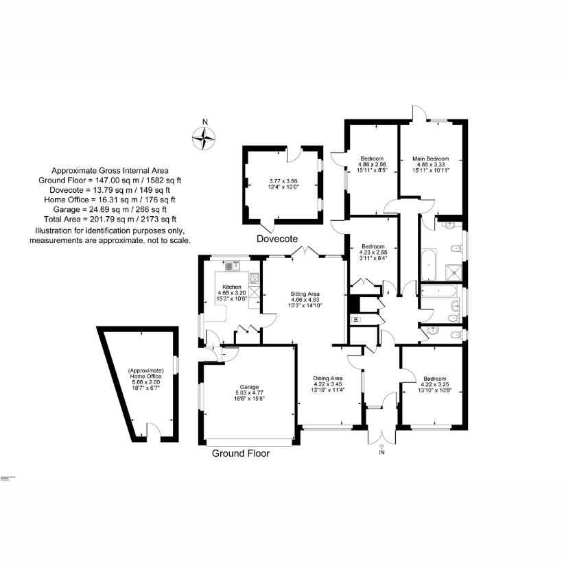 4 bedroom bungalow for sale - floorplan