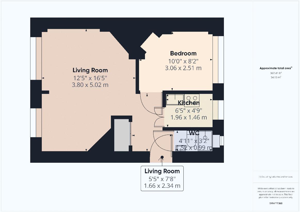 1 bedroom detached house for sale - floorplan