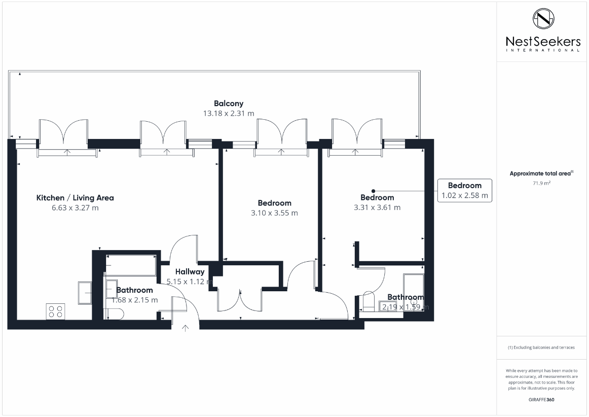 2 bedroom flat for sale - floorplan