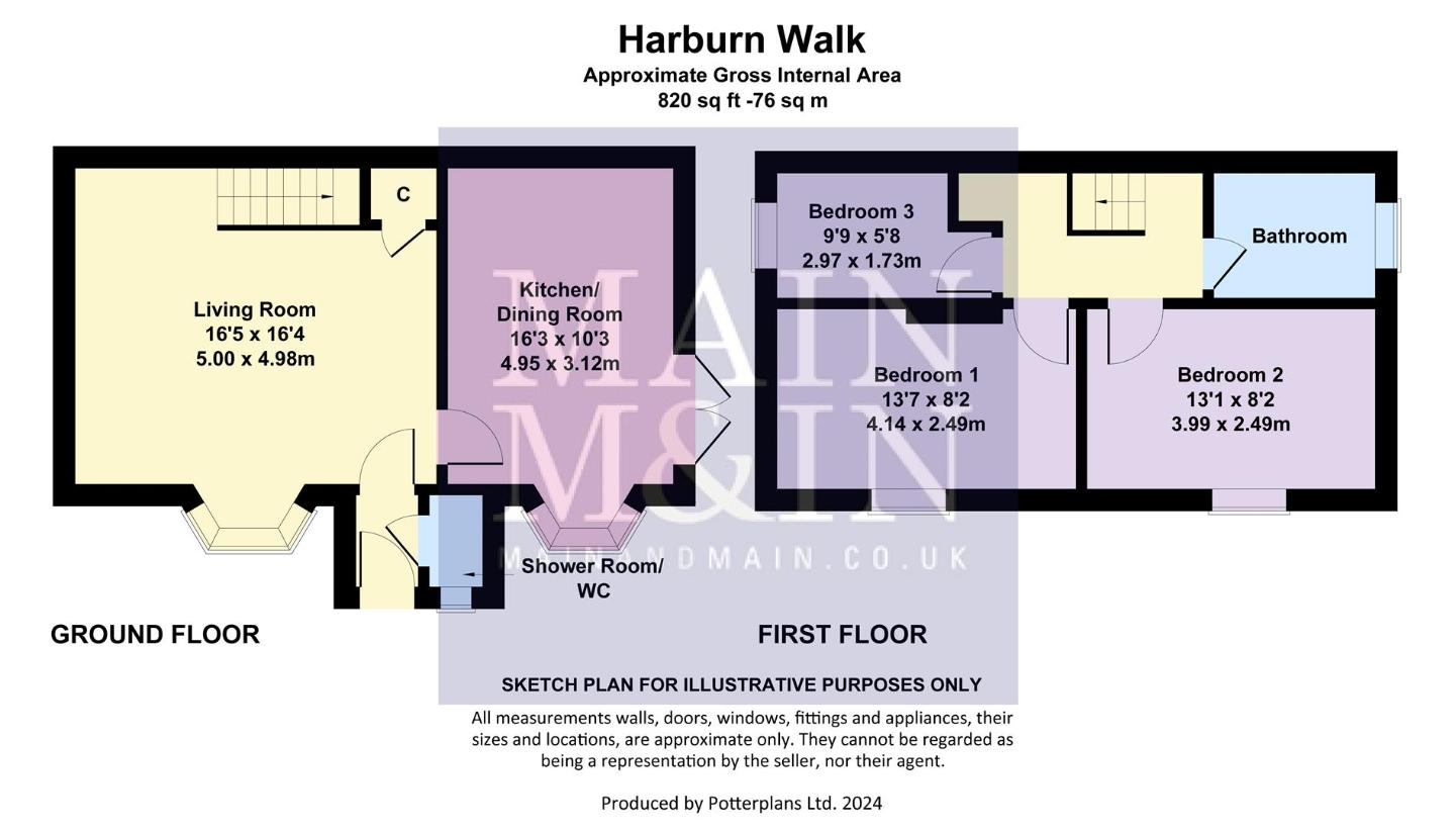 3 bedroom terraced house for sale - floorplan