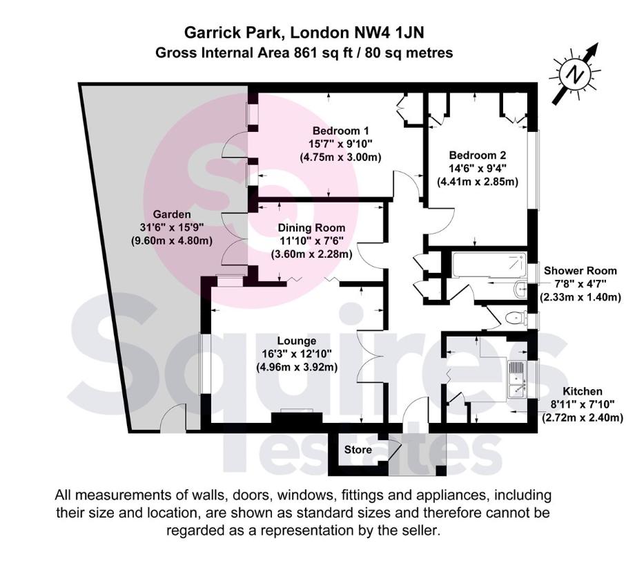 2 bedroom flat for sale - floorplan