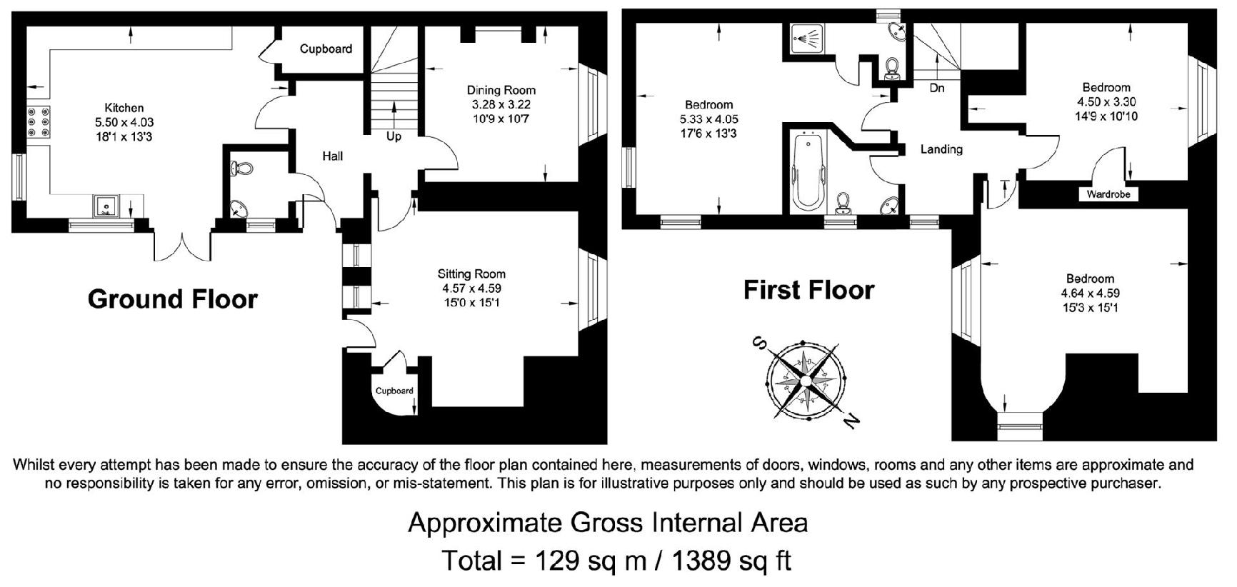 3 bedroom semi-detached house for sale - floorplan