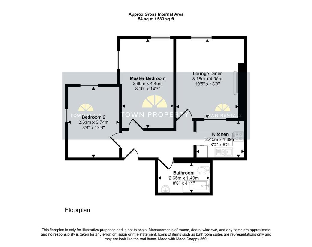 2 bedroom flat for sale - floorplan