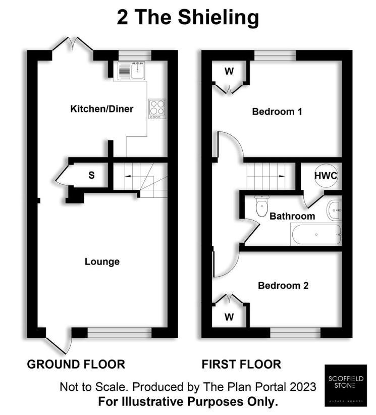 2 bedroom terraced house for sale - floorplan