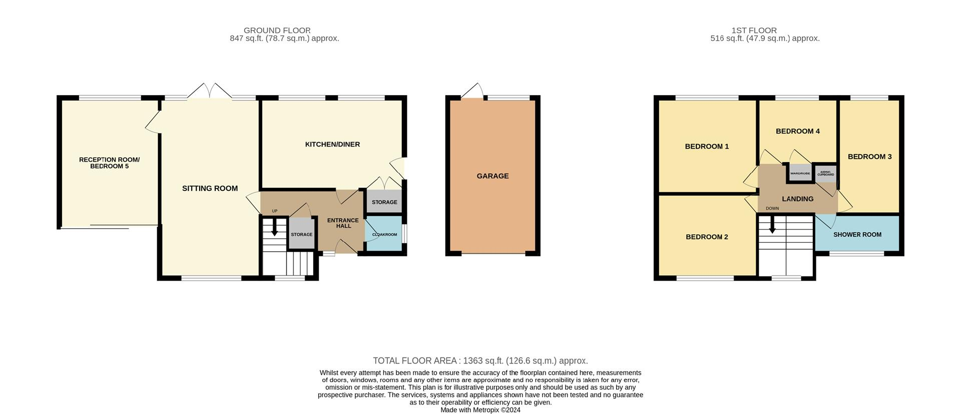 5 bedroom detached house for sale - floorplan