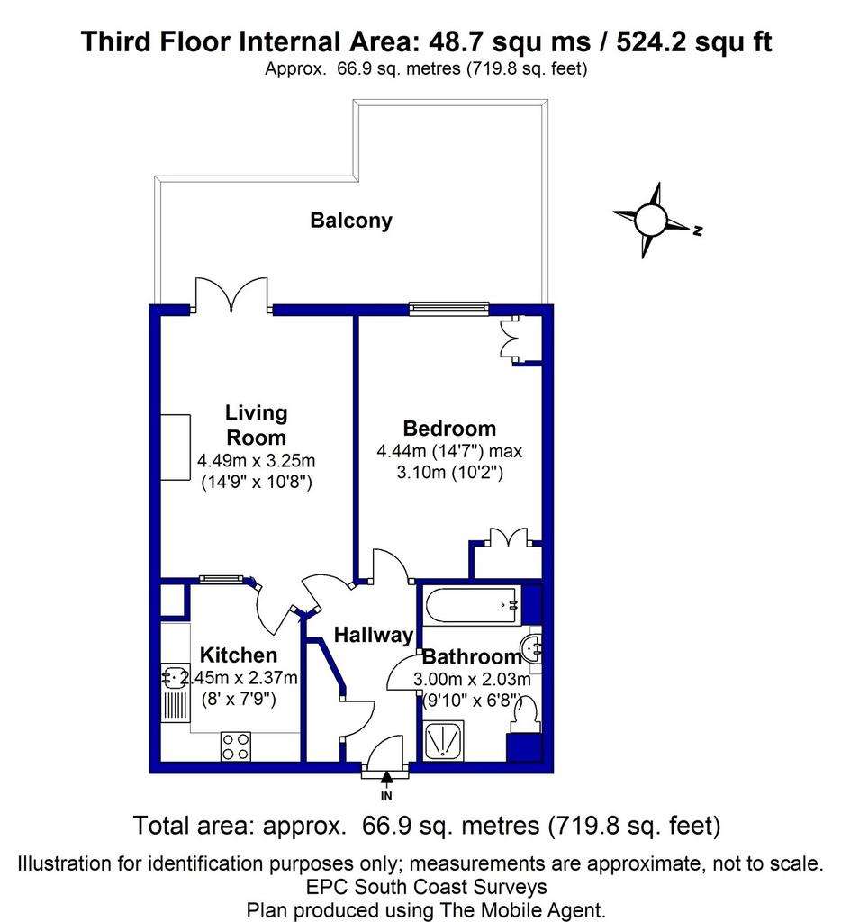 1 bedroom flat for sale - floorplan