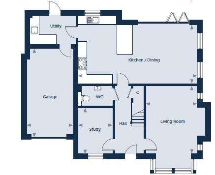 4 bedroom chalet for sale - floorplan