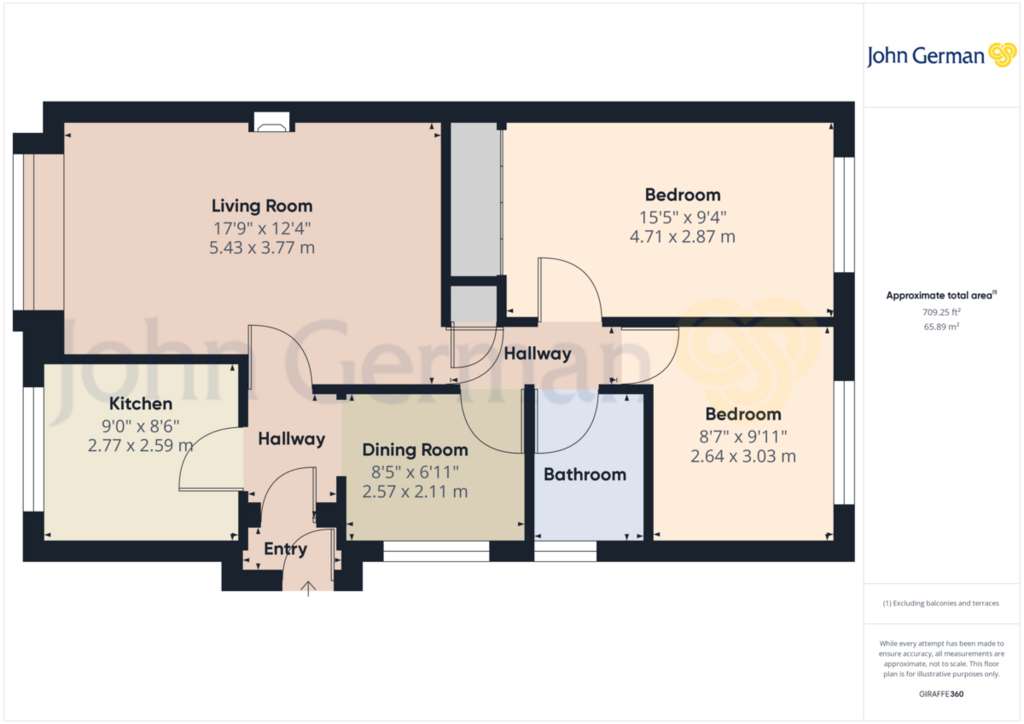 2 bedroom detached bungalow for sale - floorplan