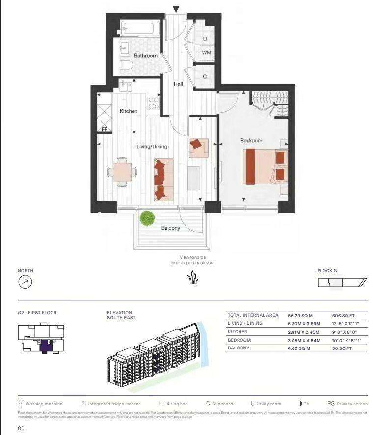 1 bedroom flat to rent - floorplan