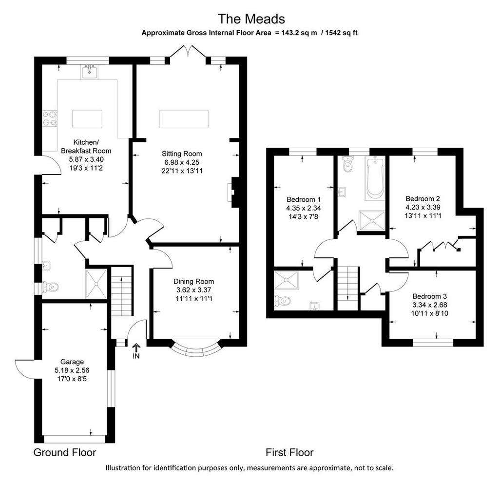 3 bedroom semi-detached house for sale - floorplan