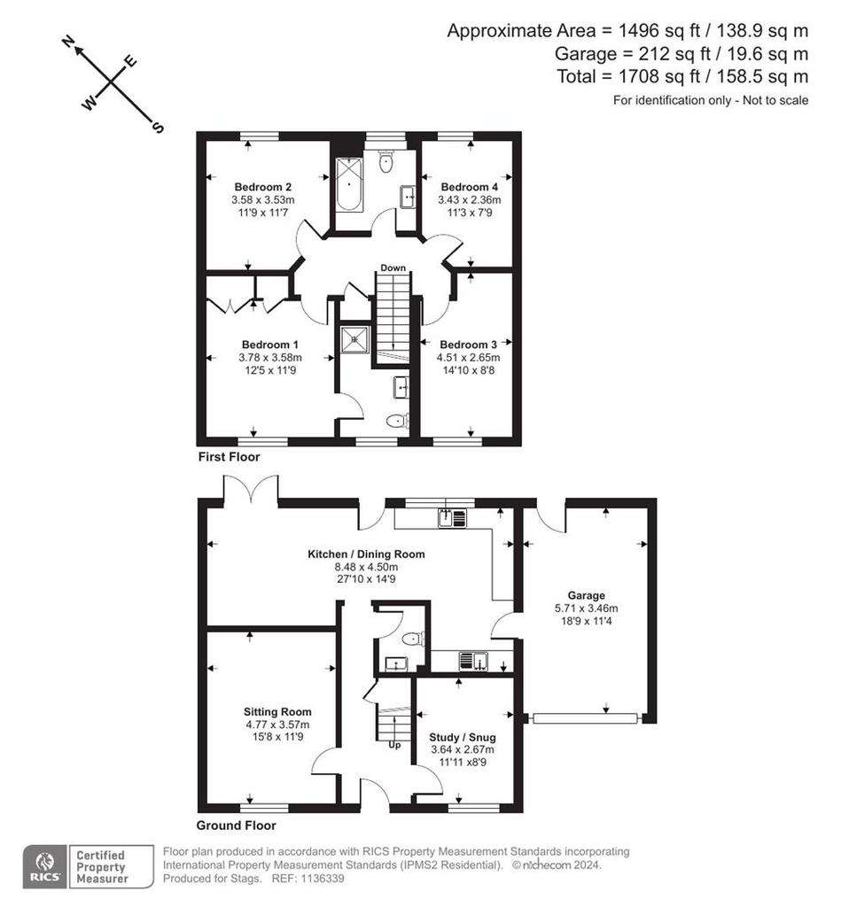 4 bedroom semi-detached house for sale - floorplan