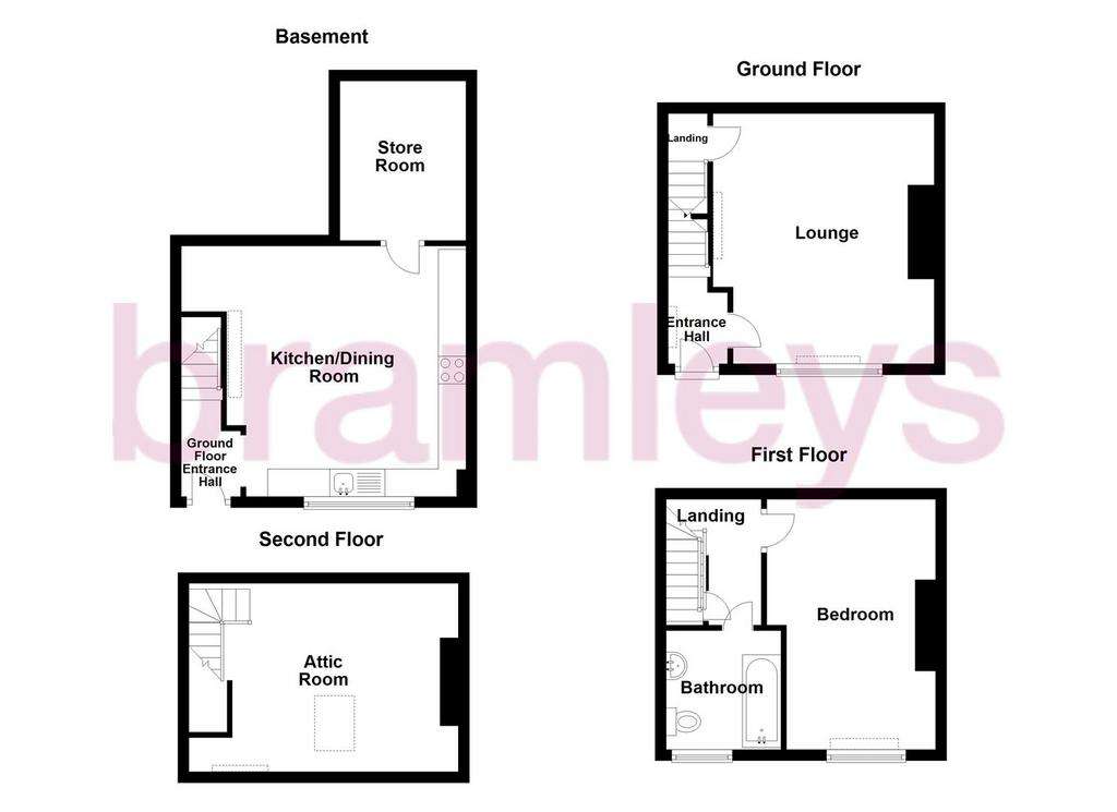 2 bedroom terraced house for sale - floorplan