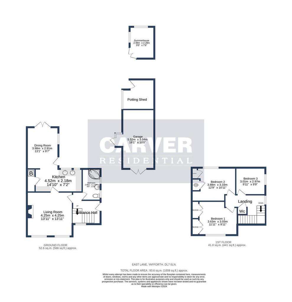 3 bedroom semi-detached house for sale - floorplan