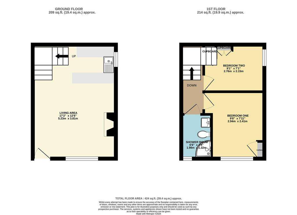 2 bedroom cottage for sale - floorplan