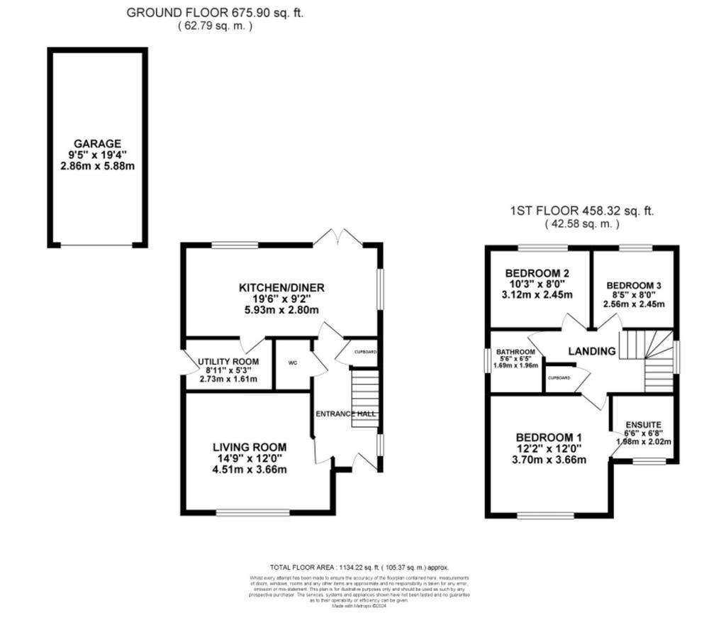 3 bedroom detached house for sale - floorplan