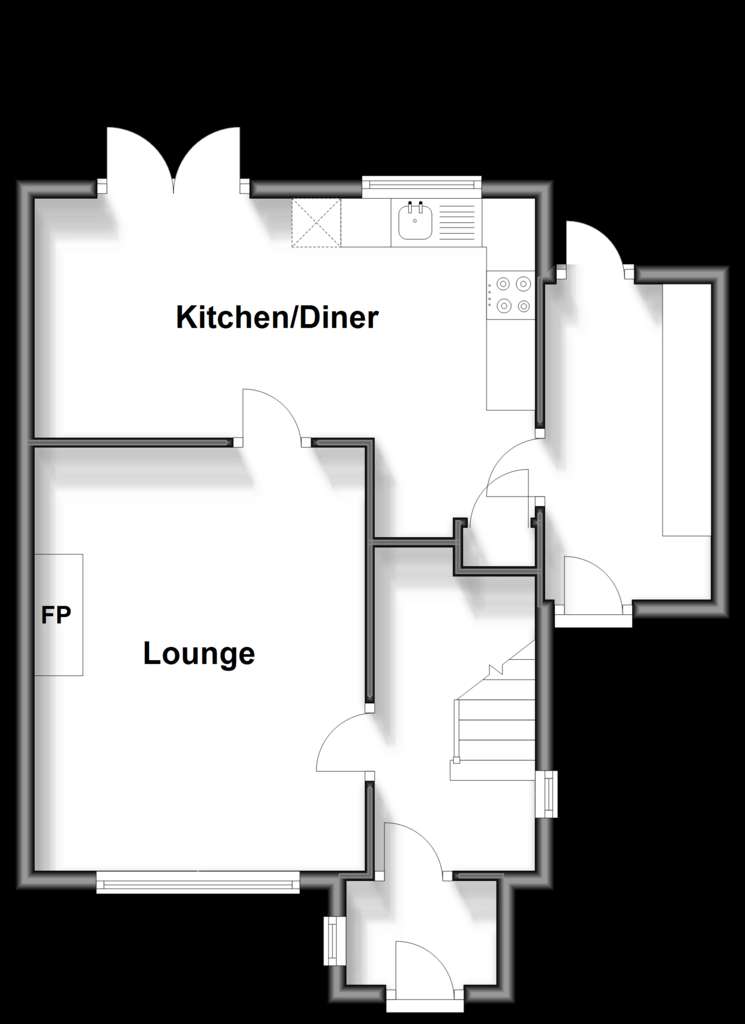 3 bedroom terraced house for sale - floorplan