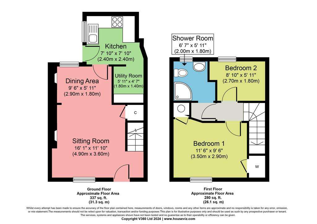 2 bedroom cottage for sale - floorplan