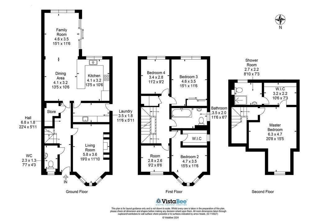 4 bedroom semi-detached house for sale - floorplan