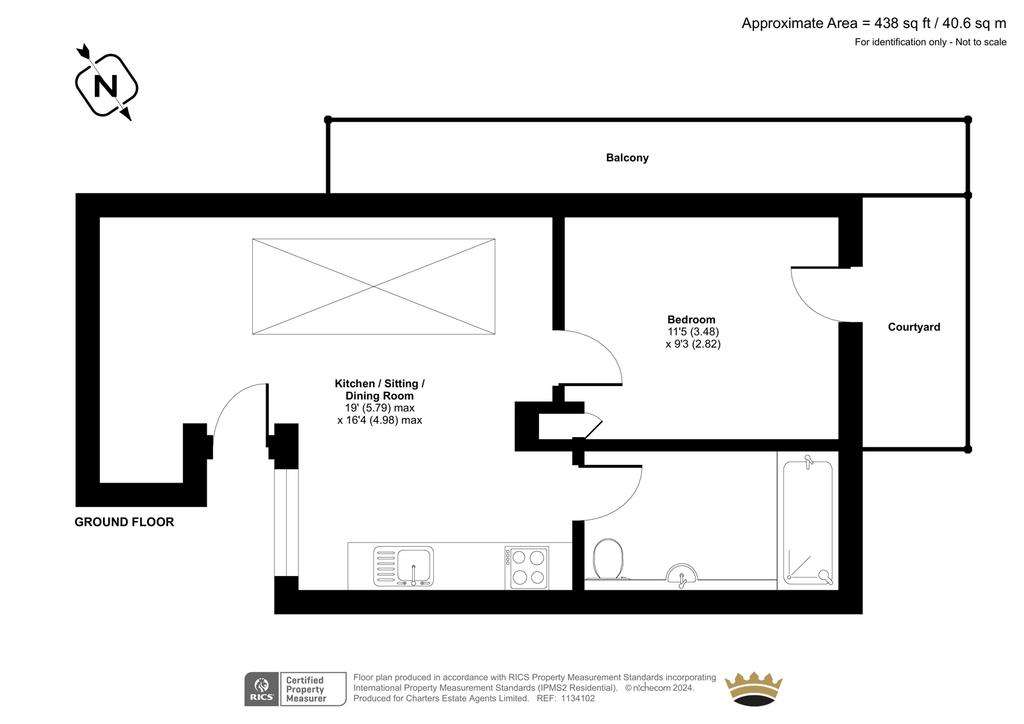 1 bedroom flat for sale - floorplan