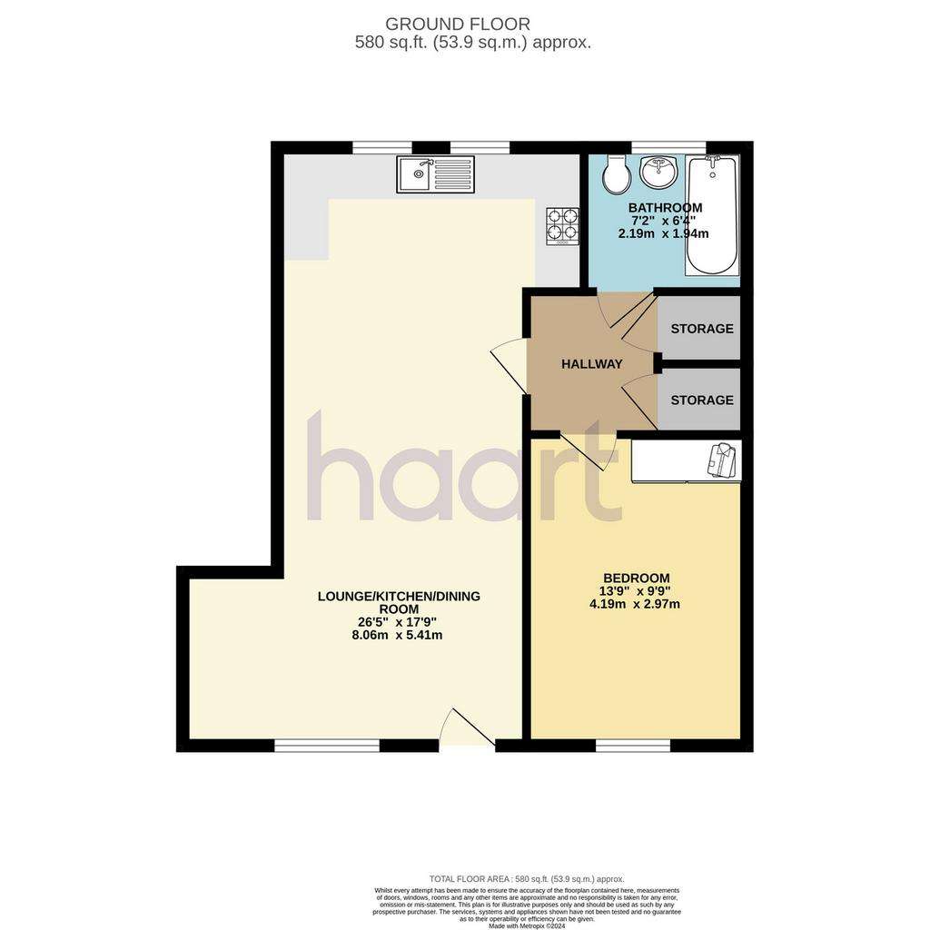 1 bedroom flat for sale - floorplan