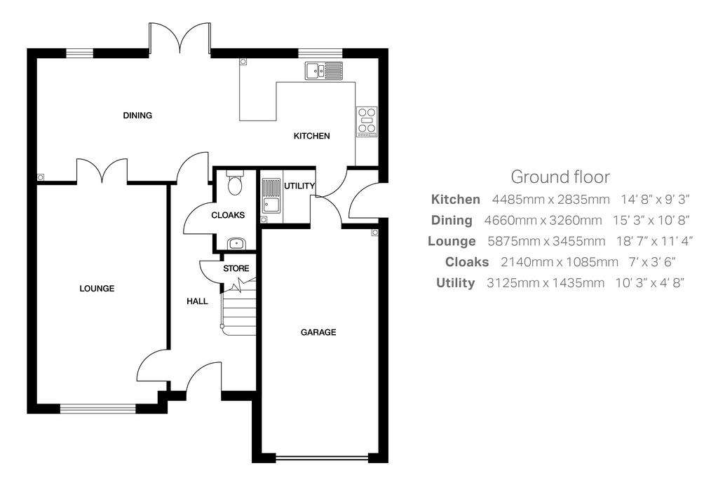 5 bedroom detached house for sale - floorplan