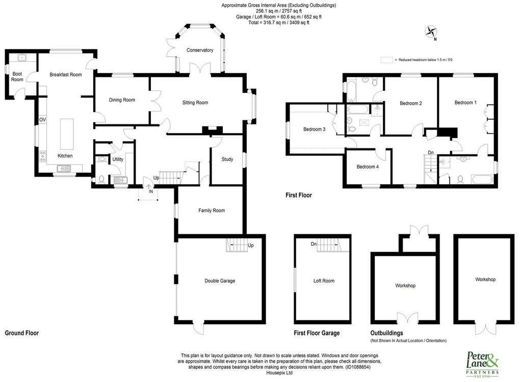 4 bedroom detached house for sale - floorplan