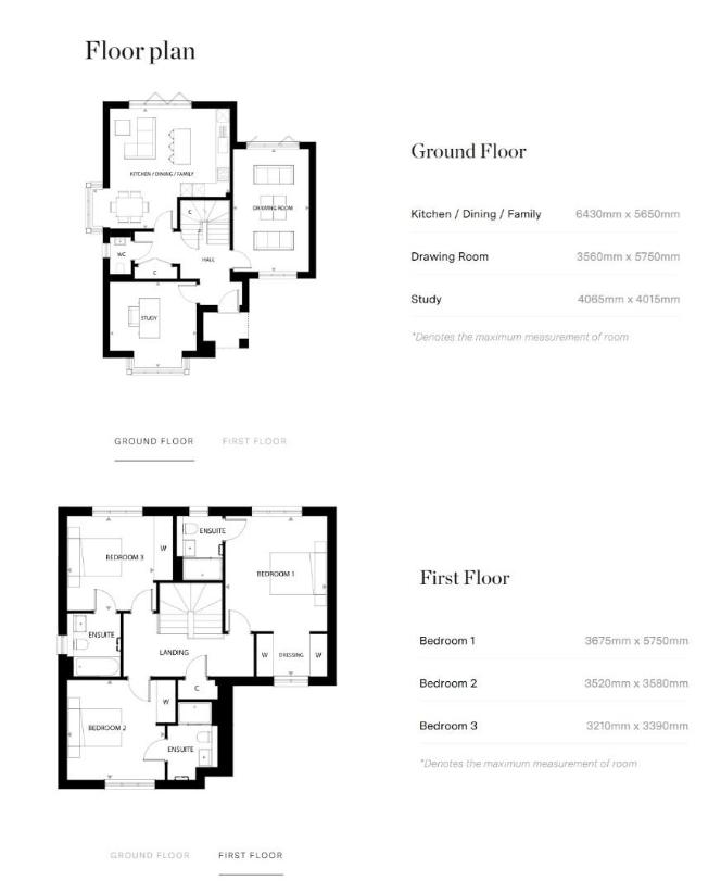 3 bedroom detached house for sale - floorplan