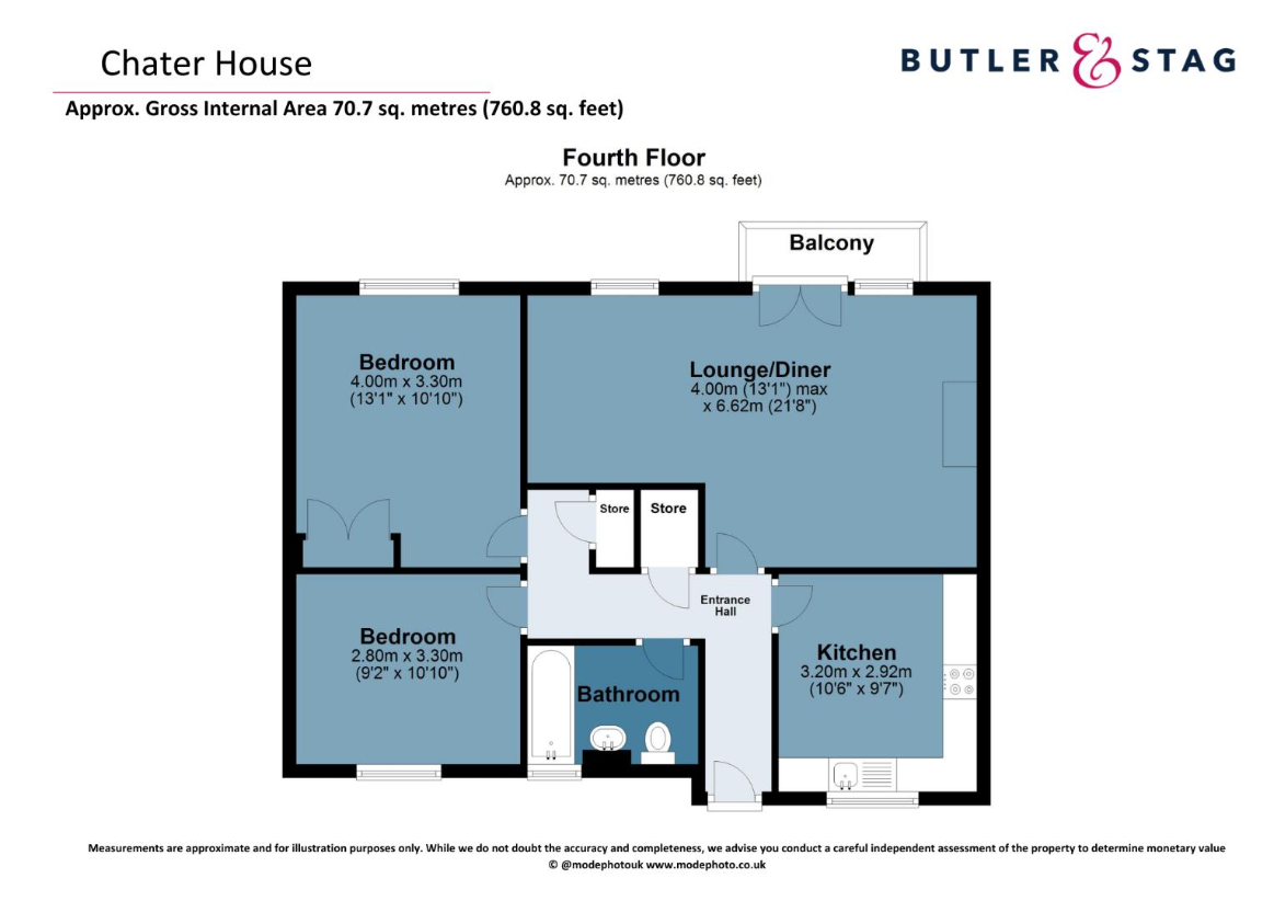 2 bedroom flat for sale - floorplan