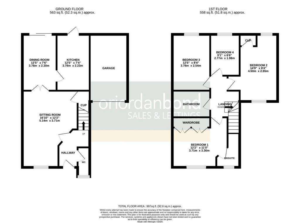 4 bedroom semi-detached house for sale - floorplan