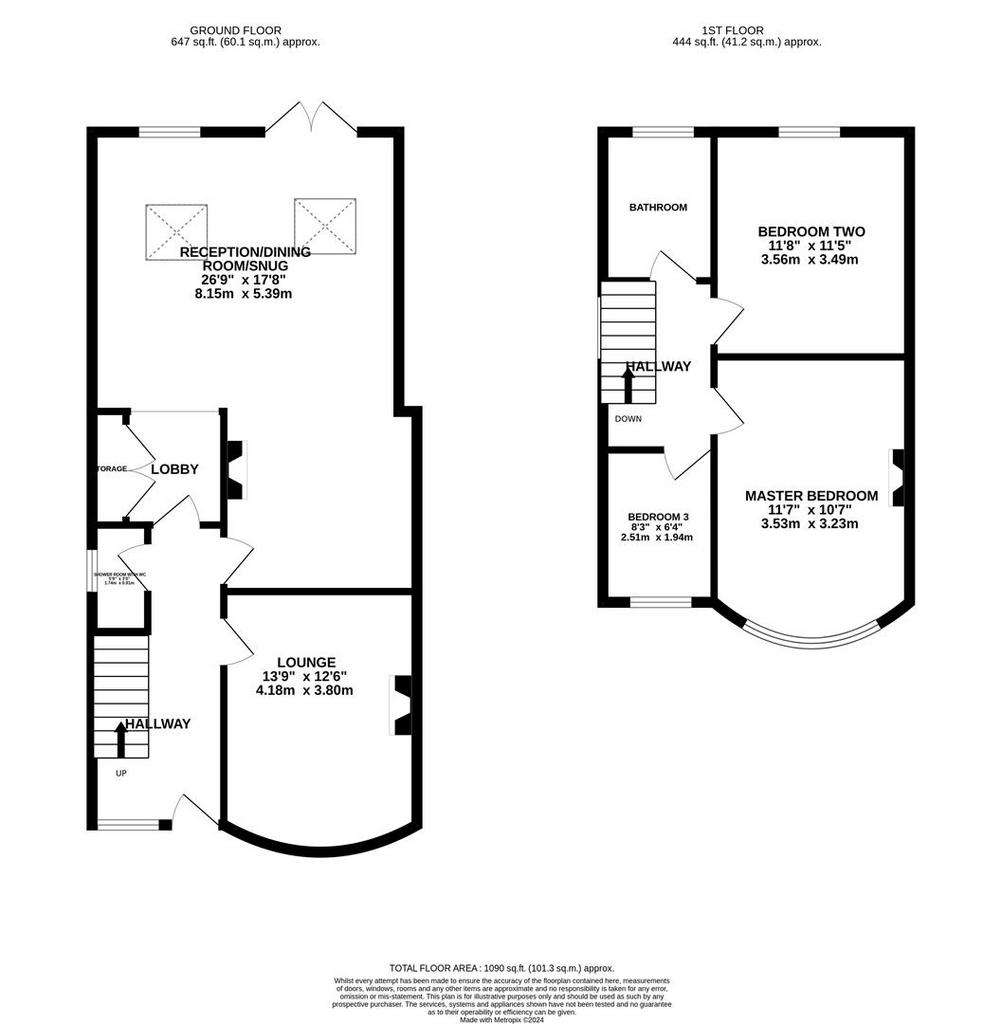 3 bedroom semi-detached house for sale - floorplan