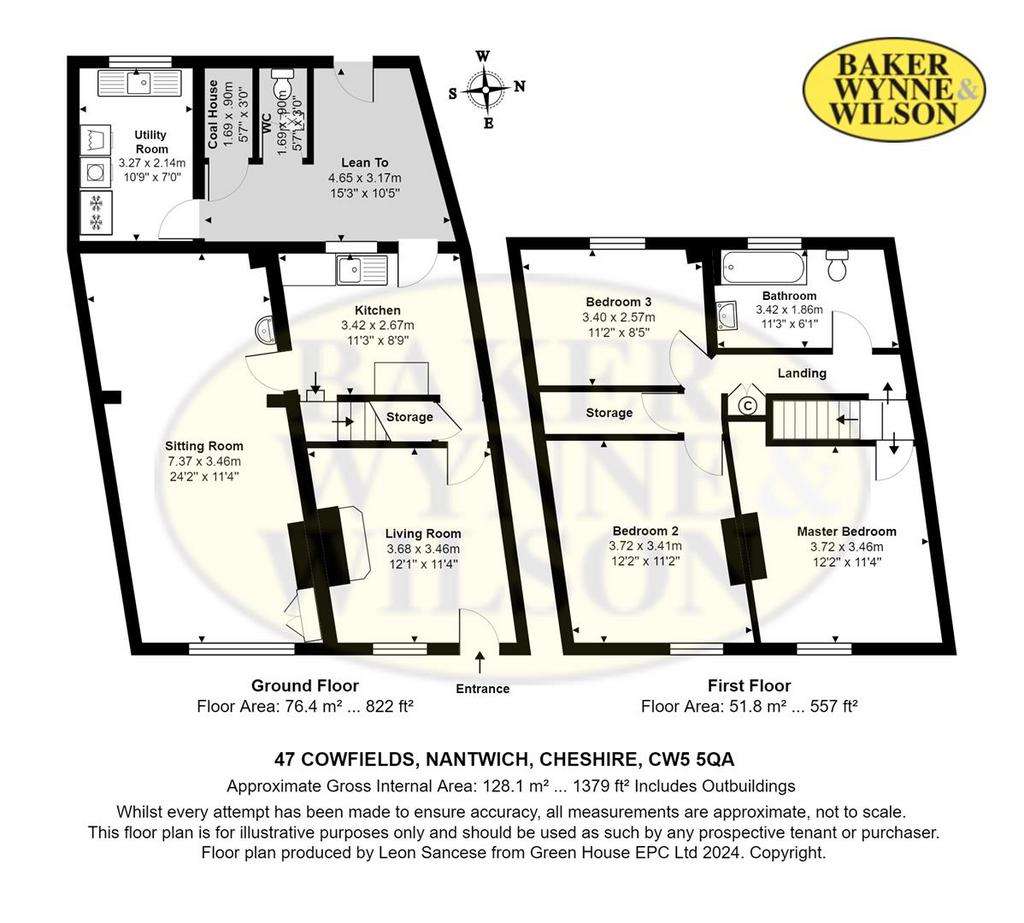 3 bedroom town house for sale - floorplan