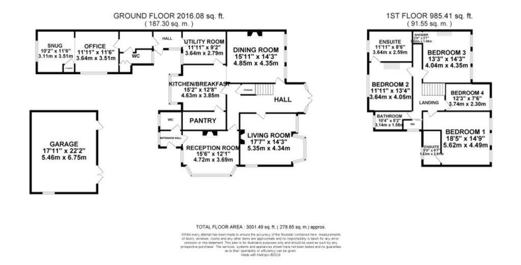 4 bedroom semi-detached house for sale - floorplan