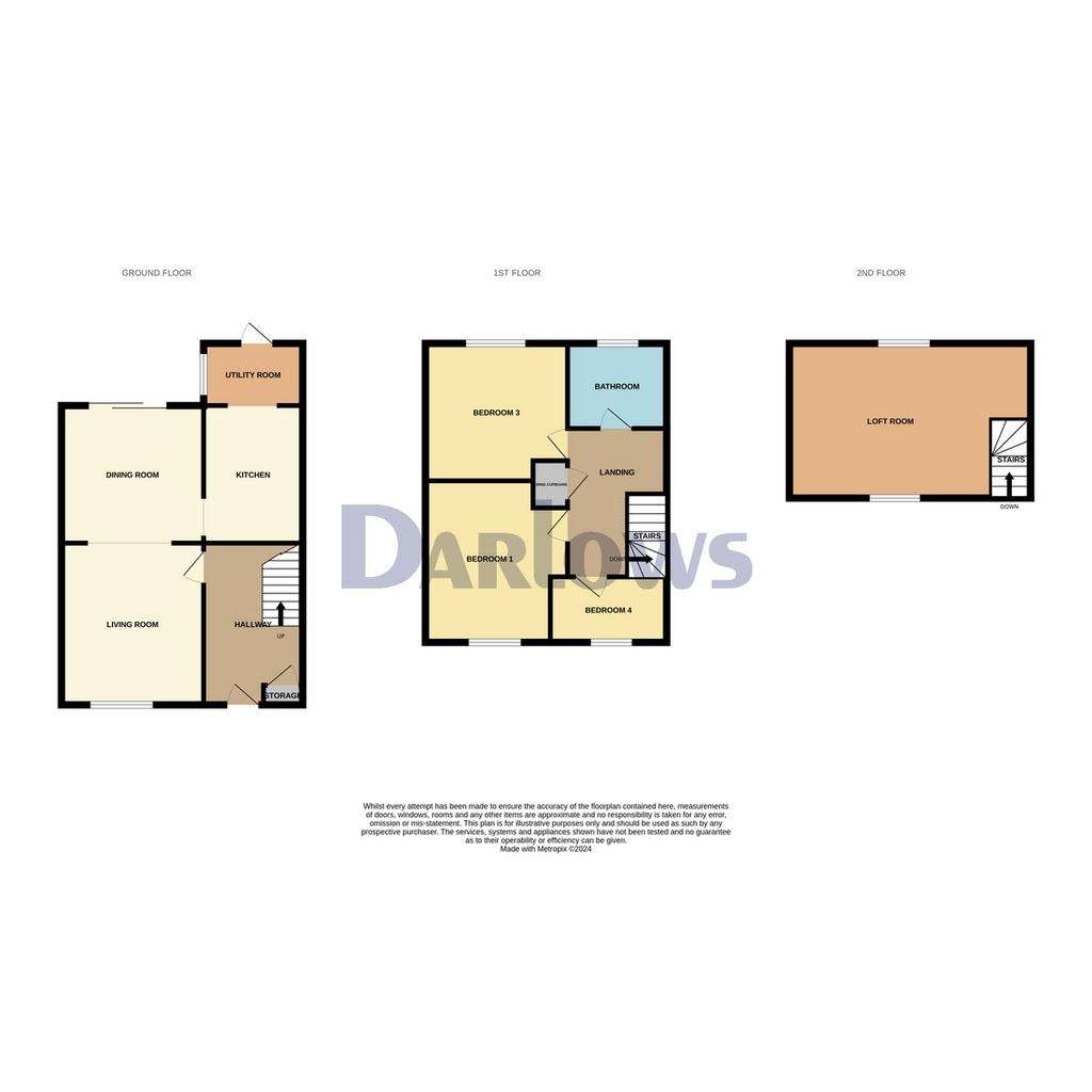 4 bedroom semi-detached house for sale - floorplan