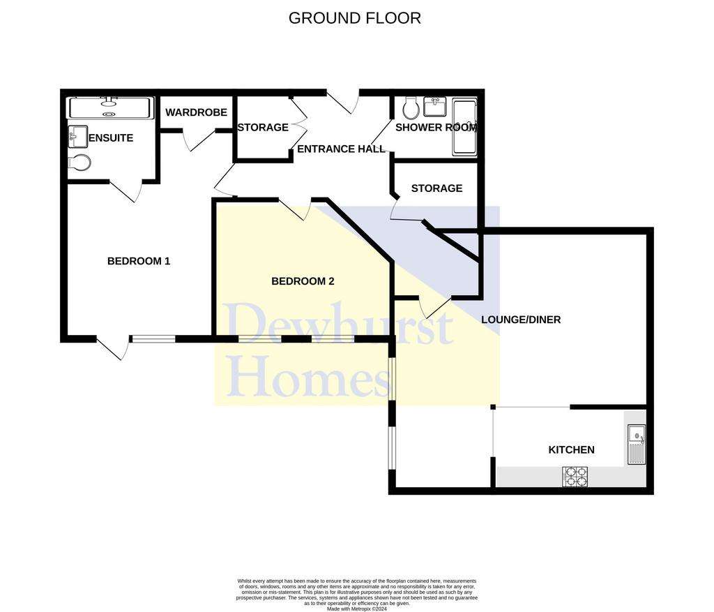 2 bedroom flat for sale - floorplan