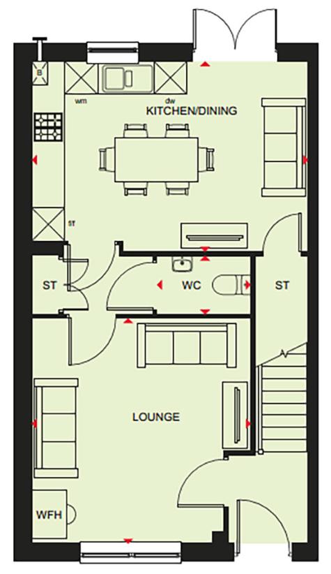 3 bedroom semi-detached house for sale - floorplan