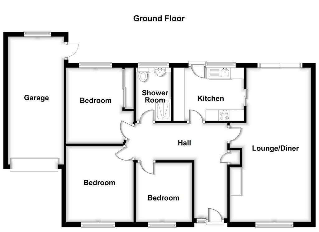 3 bedroom detached bungalow for sale - floorplan