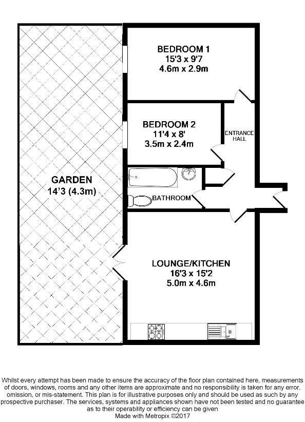 2 bedroom flat for sale - floorplan